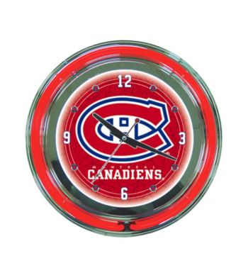 Officially Licensed Montreal Canadiens Red Neon Clock