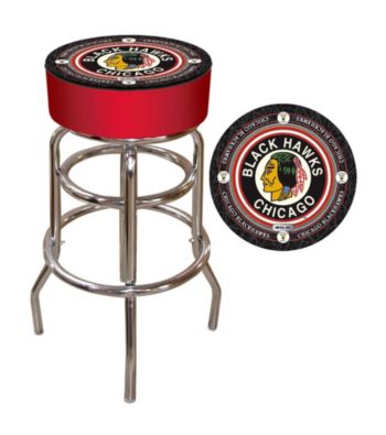 Throwback Chicago Blackhawks Padded Bar Stool
