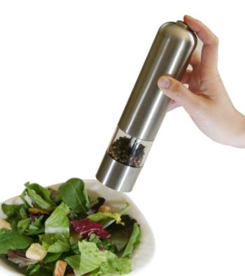 iTouchless Automatic Stainless Steel Pepper & Salt Grinder Set