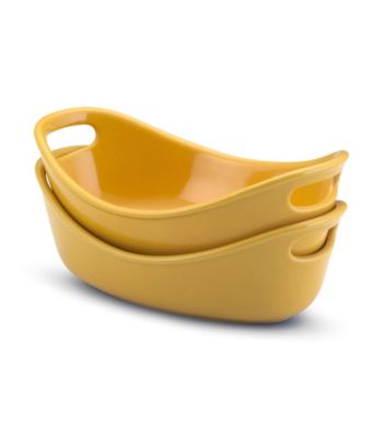 Rachael Ray® Yellow Stoneware 2-pc. 12-oz. Bubble & Brown™ Individuals Set