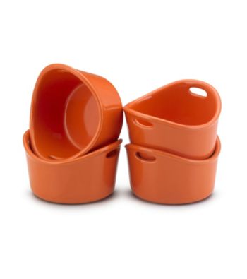Rachael Ray® Orange Stoneware 4-pc. 10-oz. Bubble & Brown™ Singles Set