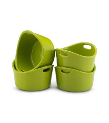 Rachael Ray® Green Stoneware 4-pc. 10-oz. Bubble & Brown™ Singles Set