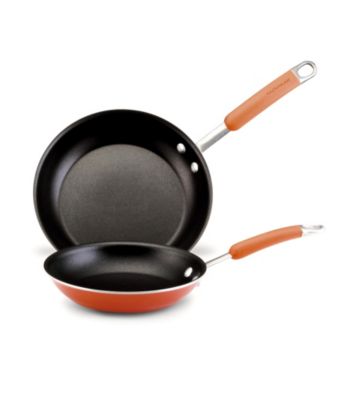 Rachael Ray® Orange Porcelain Enamel Cookware 2-pc. Skillet Set