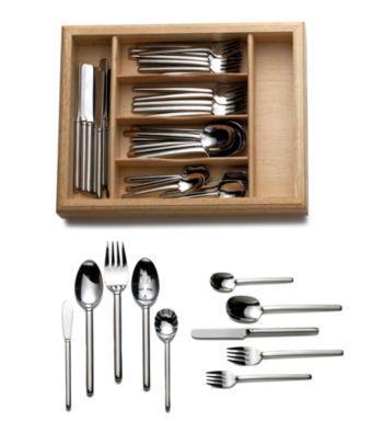 Mikasa® Zena 65-pc. Flatware Set with Caddy