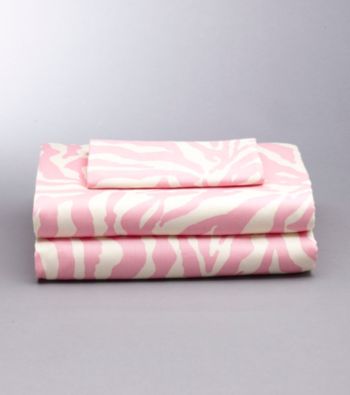 Scentsations Pink Zebra Stripe 300-Thread Count Sheet Sets