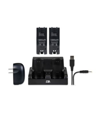 CTA Digital Double Charge Station for Nintendo® Wii® - Black
