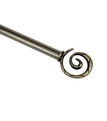 Rod Desyne Drapery Rod with Spiral Finials - Antique Brass