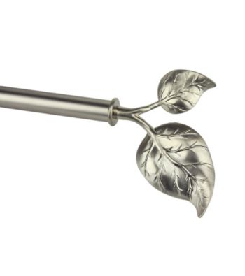 Rod Desyne Drapery Rod with Ivy Finials - Satin Nickel