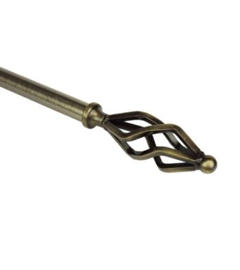Rod Desyne Drapery Rod with Marquise Finials - Antique Brass