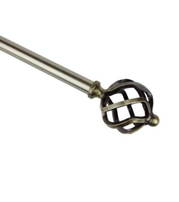 Rod Desyne Drapery Rod with Twist Finials - Antique Brass