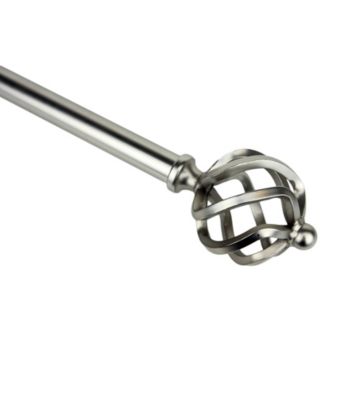 Rod Desyne Drapery Rod with Twist Finials - Satin Nickel