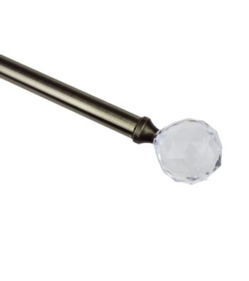 Rod Desyne Drapery Rod with Faceted Finials - Antique Brass