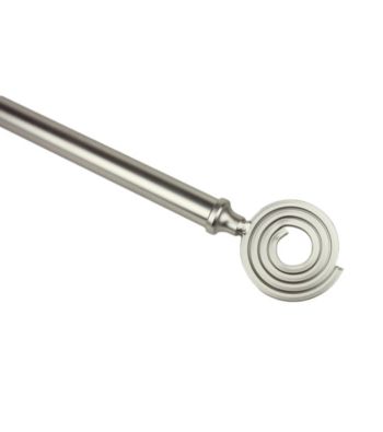 Rod Desyne Drapery Rod with Coil Finials - Satin Nickel