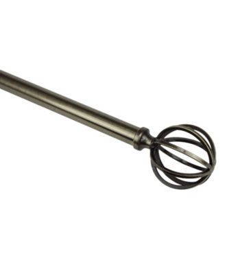 Rod Desyne Drapery Rod with Cage Finials - Antique Brass