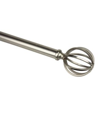 Rod Desyne Drapery Rod with Cage Finials - Satin Nickel