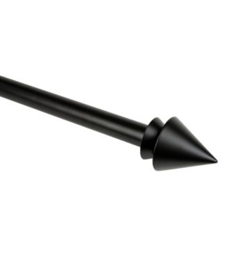 Rod Desyne Drapery Rod with Cone Finials - Black
