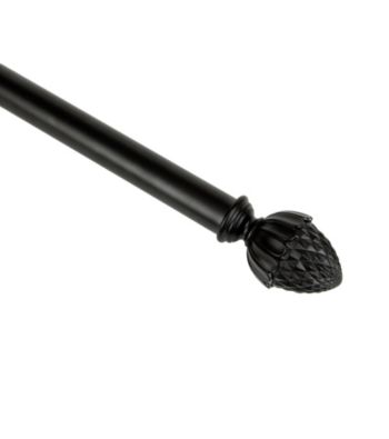 Rod Desyne Drapery Rod with Acorn Finials - Black