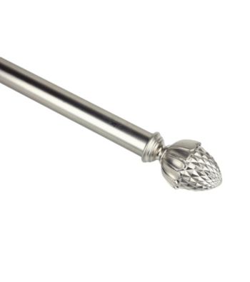 Rod Desyne Drapery Rod with Acorn Finials - Satin Nickel