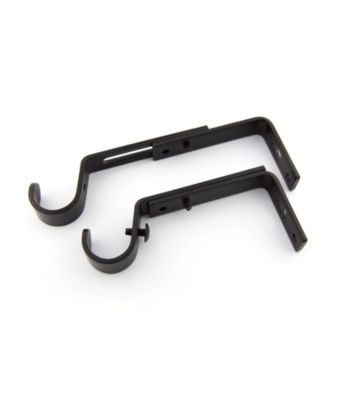Rod Desyne Adjustable Drapery Rod Bracket Pair - Black