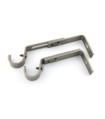 Rod Desyne Adjustable Drapery Rod Bracket Pair - Satin Nickel