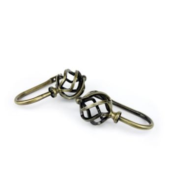 Rod Desyne Decorative Holdbacks with Twist Finials - Antique Brass