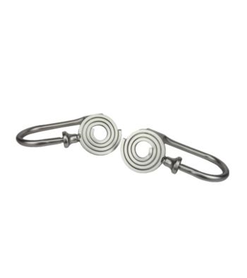 Rod Desyne Decorative Holdbacks with Coil Finials - Satin Nickel