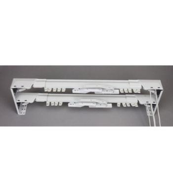 Rod Desyne Center-Open Double Traverse Rod - White