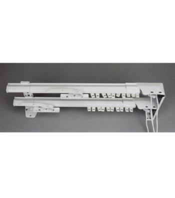 Rod Desyne One-Way Cord-Right Double Traverse Rod - White