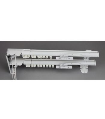 Rod Desyne One-Way Cord-Left Double Traverse Rod - White