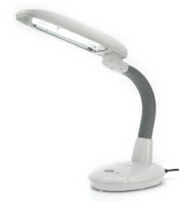 Sunpentown® EasyEye 2-tube Energy Saving Desk Lamp with Ionizer - Gray