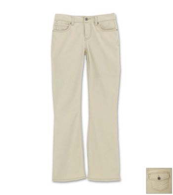 Ruff Hewn Girls' 7-16 Flare-leg Denim Pants - Khaki