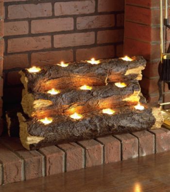 Holly & Martin™ Sierra Tealight Fireplace Log