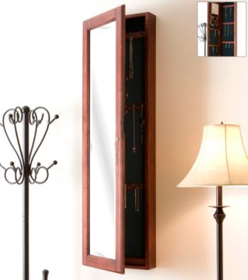 Holly & Martin™ Sophia Wall-Mount Jewelry Mirror - Cherry