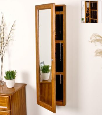 Holly & Martin™ Sophia Wall-Mount Jewelry Mirror - Oak