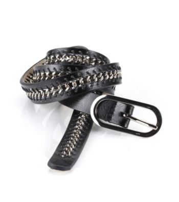 Nine West® Laced Chain Leather Belt