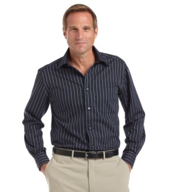 Kenneth Roberts Platinum® Men's Ribbon Stripe Shirt - Midnight Navy