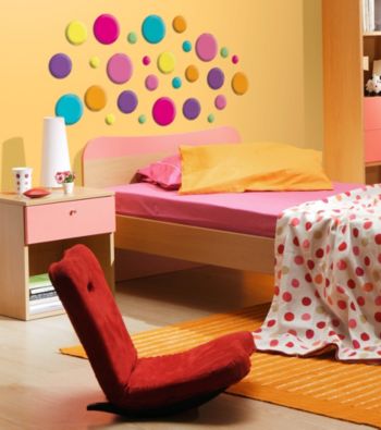 Lot 26 Studio® Glitter Puff Izzy Dots Wall Decals