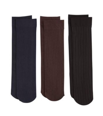 Relativity® Ladies' Trouser Socks Multi-Color 3 Pair Pack