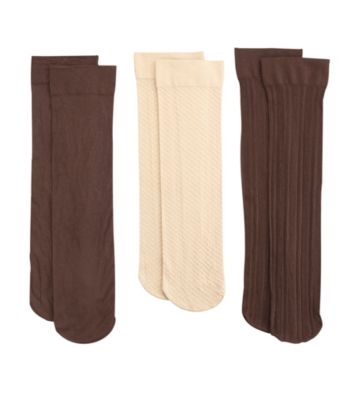Relativity® Ribbed 3-Pack Trouser Socks