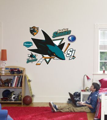 NHL® San Jose Sharks Stick-on Wall Graphic