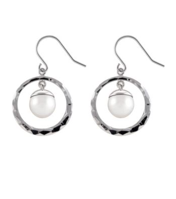 .925 Sterling Silver Freshwater Pearl Drop Earrings