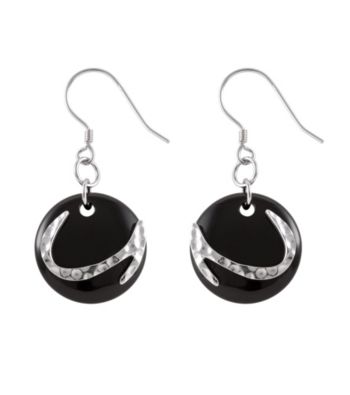 .925 Sterling Silver & Onyx Earrings