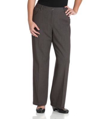 Rafaella® Plus Size Five-Pocket Pant - Graphite