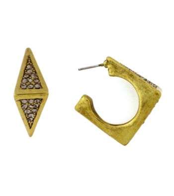 BCBGeneration™ Chunky Square Hoop Earrings - Brass