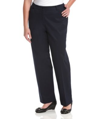 Jones New York Signature® Plus Size Refined Twill Cotton Pants