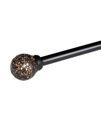Elegant Home Fashions® Camden ABDC Style Drapery Rod with Design Finials - Amber & Chocolate
