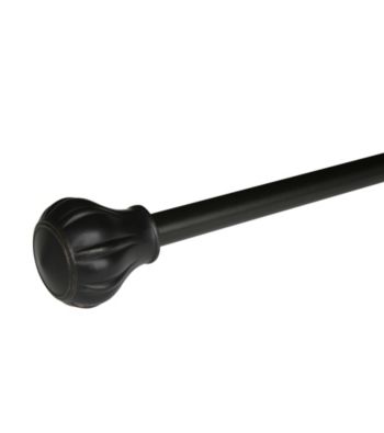 Elegant Home Fashions® Milan Style Drapery Rod with Design Finials - Dark Chocolate & Black
