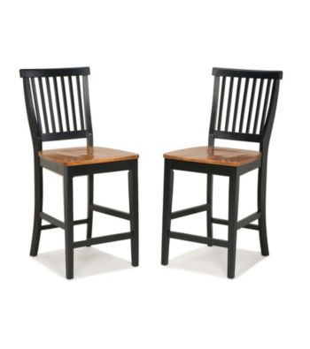 Home Styles® Black/Oak Counter Stool