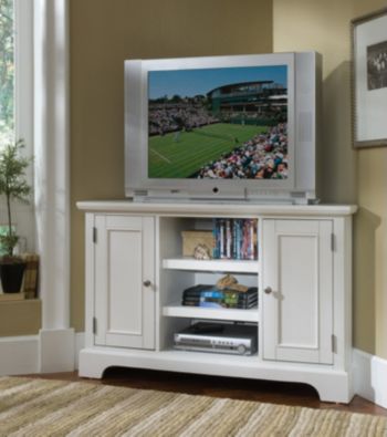 Home Styles® Naples Corner Entertainment Stand - White