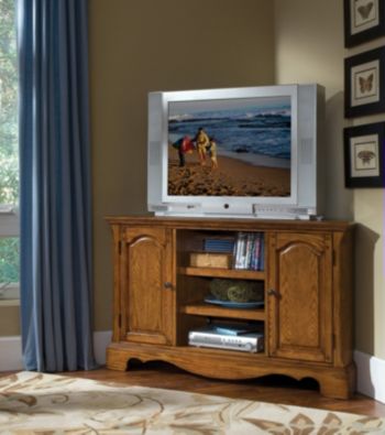 Home Styles® Country Casual Corner Entertainment Stand - Oak